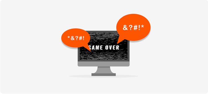 성희롱적 발언이 쏟아지는 컴퓨터 게임화면 이미지