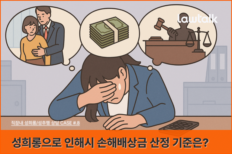 성희롱 손해배상, 성추행 손해배상, 직장내성추행합의금