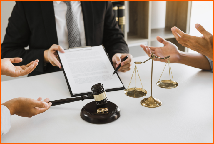 이혼을 중재중인 상황